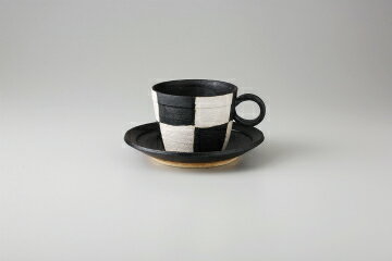 Chinese Tableware - 【38Q404-10】天目市松 コーヒーC/Sまごころ第38集【キャンセル/返品不可】【 おしゃれ 食器 テーブルウェア 業務用 居酒屋 レストラン 喫茶店 ホテル 家庭用】【厨房館】