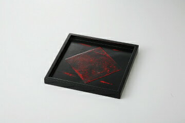 和食器 黒根来正角盆 (小) 37S428-03 まごころ第37集 【キャンセル/返品不可】【厨房館】