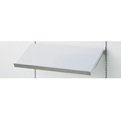 傾斜メラミン木棚セット W90cmタイプ D30cm ホワイト 61-777-45-2 【システム什器 システムオプション スリット式システムオプションW90cm 傾斜メラミン木棚セット W90cmタイプ D30cm】【厨房館】