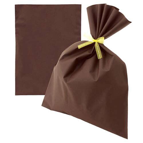 【まとめ買い10個セット品】梨地ギフトバッグ ブラウン 37×50cm 20枚 61-271-20-2 【 ラッピング用品 ギフトバッグ リボン無しタイプ 無地 梨地ギフトバッグ ブラウン ギフト／ラッピング用品 】【厨房館】