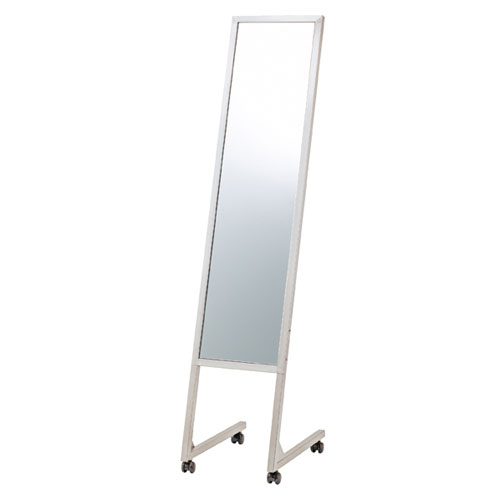 ステンレスミラーキャスター付き(鏡厚5mm) ミラー 61-134-8-1 【メーカー直送/代金引換決済不可】【厨..