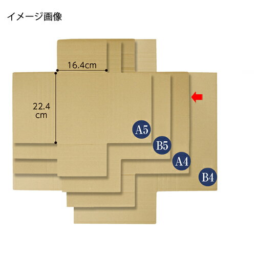 タトウ式ダンボール 32.4×22.4×1.8〜6cm 40枚 61-319-3-3 【店舗運営用品 梱包用品 ダンボール・梱包ケ..