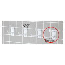 樹脂製ネットフック 白 2段タイプ L15cm 10本 61-131-9-4 【店舗什器 ネット什器 ネット用フック 樹脂製ネットフック 白 2段タイプ】【店舗什器 小物 ディスプレー POP ポスター 消耗品 店舗備品】【厨房館】(3)