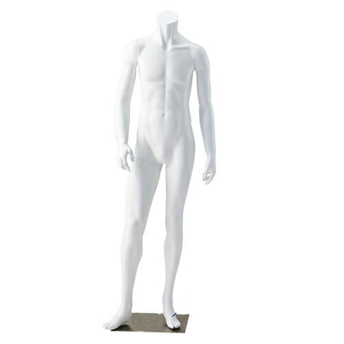 紳士リアルマネキン 白 M 61-184-1-1 【演出・ディスプレイ用品 紳士ボディ 腕付きボディ 紳士リアルマネキン 白 小物 ディスプレー 組み立て簡単 トルソー ボディ マネキン 店舗】【マネキン 男性用マネキン 樹脂製ボディ 腕付き】【厨房館】
