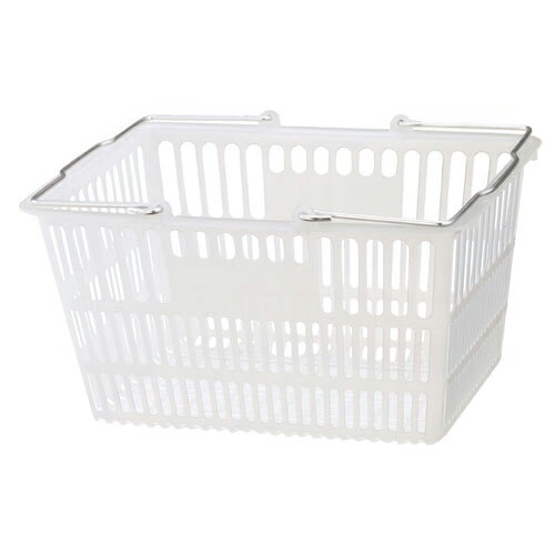 【まとめ買い10個セット品】買い物カゴ〔18リットル〕スケルトンアルミハンドル10個 61-802-46-5 【 店舗運営用品 店内・店外備品 買物..