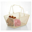 【まとめ買い10個セット品】メッシュ ハンドルバスケット S アイボリー 61-380-4-1 【店舗備品 店舗インテリア 店舗改装】【厨房館】