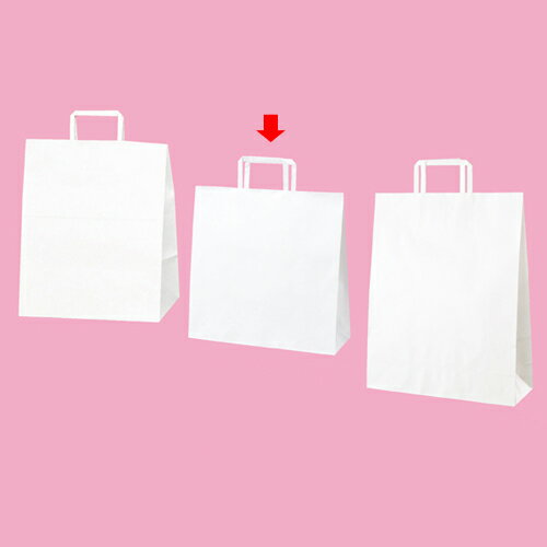 【まとめ買い10個セット品】平ひも ローコストタイプ 白無地 32×11.5×32 300枚 61-800-87-19 【店舗備品 包装紙 ラッピング 袋 ディスプレー店舗】【厨房館】