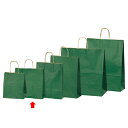 【まとめ買い10個セット品】カラー手提げ紙袋 グリーン 32×11.5×31 200枚 61-309-8-11 【店舗備品 包装紙 ラッピング 袋 ディスプレー...