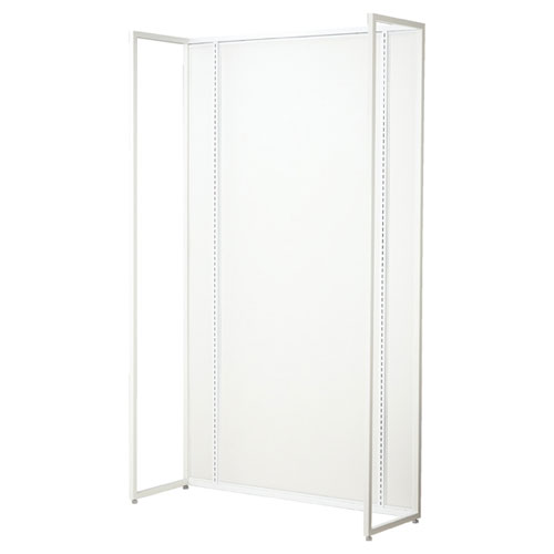 UR120 壁面タイプ ホワイト 本体 ホワイトパネル付き 61-14-1-3 【システム什器 ユニットラック(UR) 本体 UR120 壁面タイプ 本体 ホワイト】店舗什器 ディスプレー マネキン 装飾品 販促用品 ハンガー ラッピング】【厨房館】