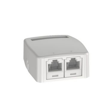 パンドウイット JOQ2H6A00 CAT6A スプリングシャッター付きローゼットキット 2個口 CJH6X88TGIW組込済みキット ボックス色:白