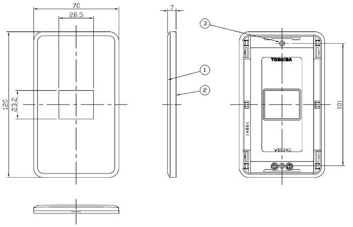 TOSHIBA WDG5411(WW) プレート1個用(WW) ワイドアイ配線器具