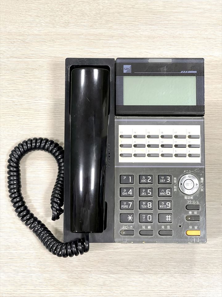 中古品 SAXA/サクサ 田村電機製作所 TD510(K) 18ボタン標準電話機(黒)