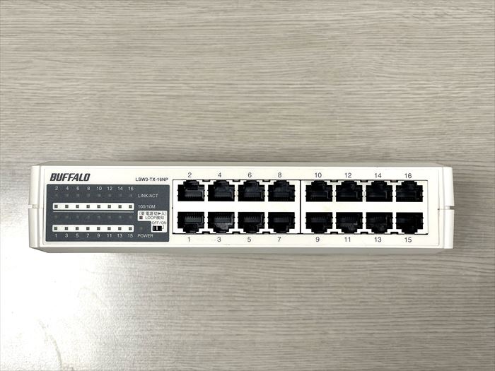 【中古】BUFFALO バッファロー LSW3-TX-16NP スイッチングハブ