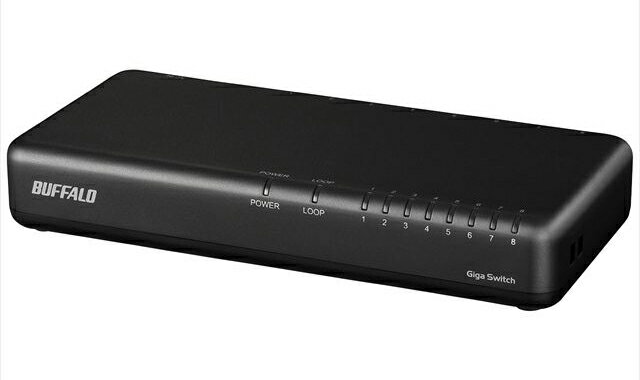 Rakuten - BUFFALO LSW6-GT-8NP/BK Giga対応 スイッチングハブ プラスチック筐体/電源内蔵モデル LSW6-GT-8NPシリーズ