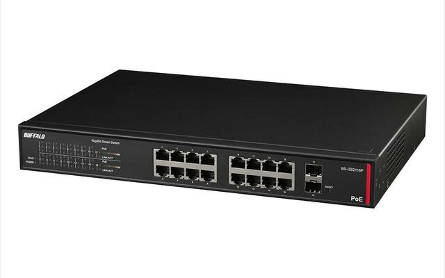 樂天商城 - BUFFALO BS-GS2116P 法人向け レイヤー2 Giga PoE スマートスイッチ BS-GS21Pシリーズ【代引不可】