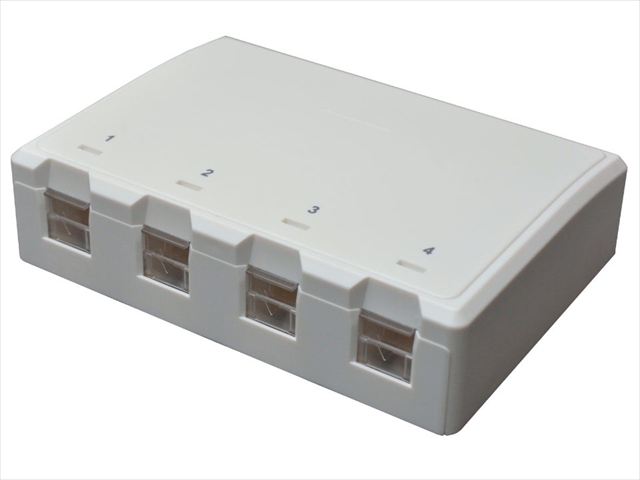 乐天商城 - 日本製線 NSBOX4L 露出型情報アウトレット ローゼットボックス 深型 4個口