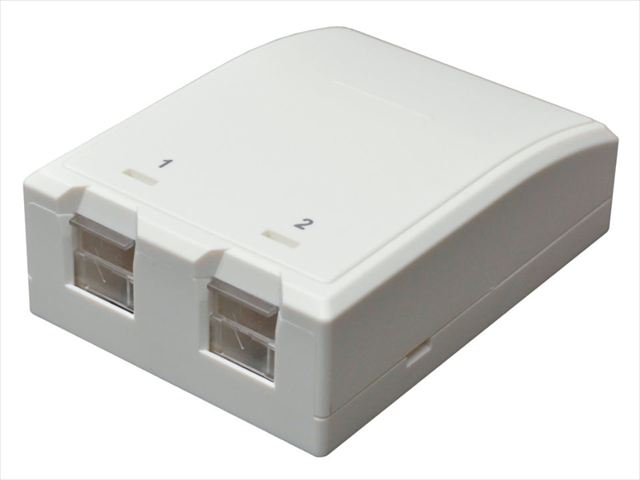 乐天商城 - 日本製線 NSBOX2L 露出型情報アウトレット ローゼットボックス 深型 2個口