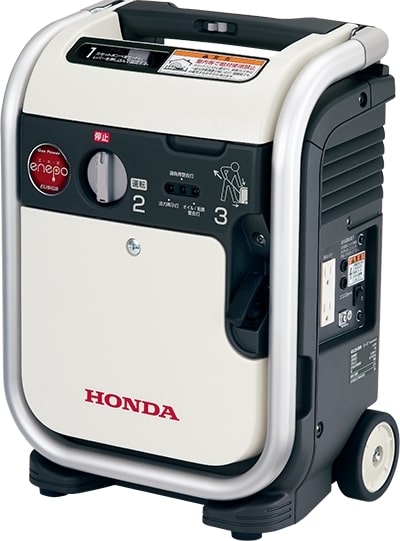 Honda発電機 カセットボンベで電気をつくる。EU9iGB JNT エネポ ガスパワー発電機 折りたたみハンドル装備