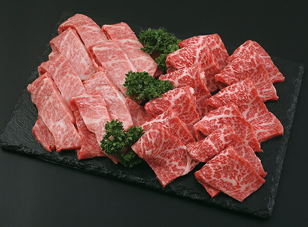 Rakuten - 国産黒毛和牛霜降り焼肉用（もも肉）＆カルビ焼肉用（バラ肉）食べ比べ600g（約4人分）　MK＃105＜送料込み・冷凍便＞宅80＜二重包装不可＞