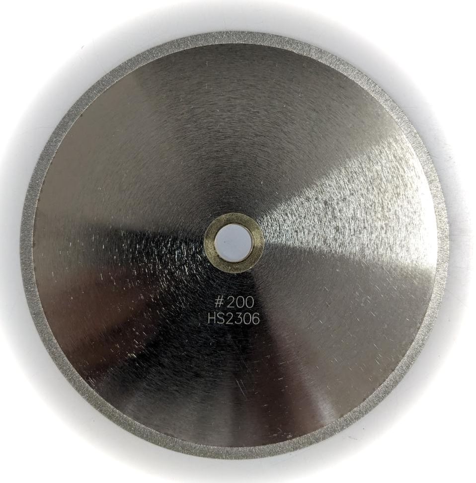 Φ180mm精密切断用電着ダイヤブレード1.2mm薄刃　粒度＃200　湿式専用　品番HVG261 軸径25.4mm（15.88金..