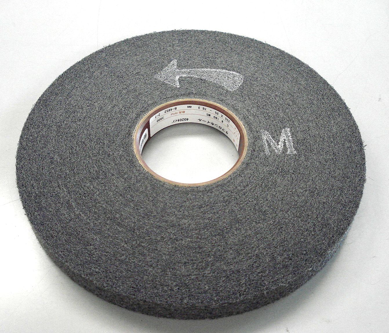 バリ取りホイールΦ255x25x76.3mm　粒度＃180　硬度M　スーパーバフ　三共理化学