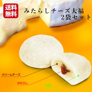 送料無料 みたらしチーズ大福（6個入）2袋セットみたらし チーズ大福 クリームチーズ大福 クリーム大福 くりーむ大福 ちーず大福 クリームチーズもち チーズもち みたらしだんご わけあり 和菓子 だいいち 郡山銘販