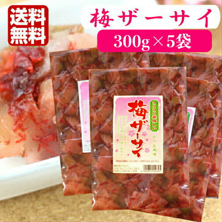 梅ザーサイ（300g）5袋セット 梅 ザーサイ ざーさい 搾菜 梅干し 梅搾菜 うめザーサイ うめざーさい ご飯のお供 惣菜 漬物 おつまみ 梅漬物 お土産 郡山銘販 まざっせこらっせ 馬場音一商店 マザッセコラッセ