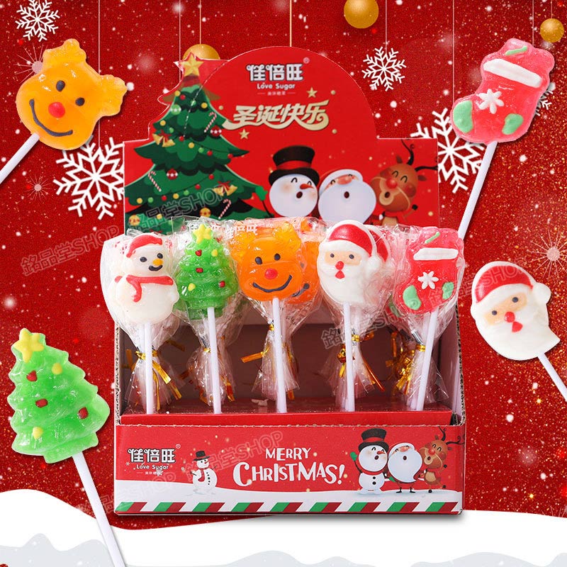 【P10倍*特典あり】【50本セット】クリスマスお菓子 ロリポップ 棒付きキャンディ 12g*50本 クリスマスグミ キャンディー ソフトグミ 人気グミ クリスマス サンタクロース 韓国お菓子 Youtube insで話題 人気菓子 お菓子 可愛い ぐみ TikTokで話題 子供 子ども プレゼント