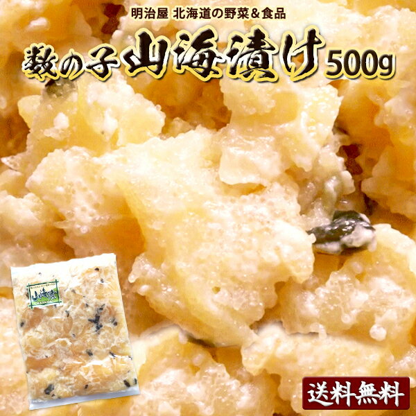 数の子 ★300円OFFクーポン発行中★山海漬け 送料無料 500g（250g×2袋）わさび漬け 数の子 北海道 余市加工 ギフト 送料込み クール冷凍便ギフト 海産 お歳暮ギフト お歳暮 わさび カズノコ かずのこ 贅沢おつまみ