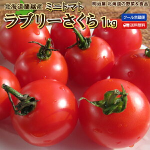 ミニトマト 送料無料 1kg 品種 ラブリーさくら 北海道 蘭越産 野菜ギフト とまと 冷蔵便