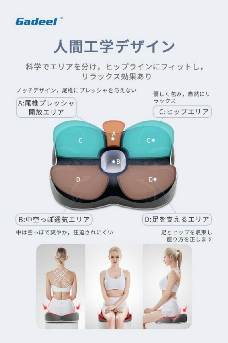 【ポイント3倍】Gadeel 円座クッション 低反発クッション 座布団 お尻クッション ...