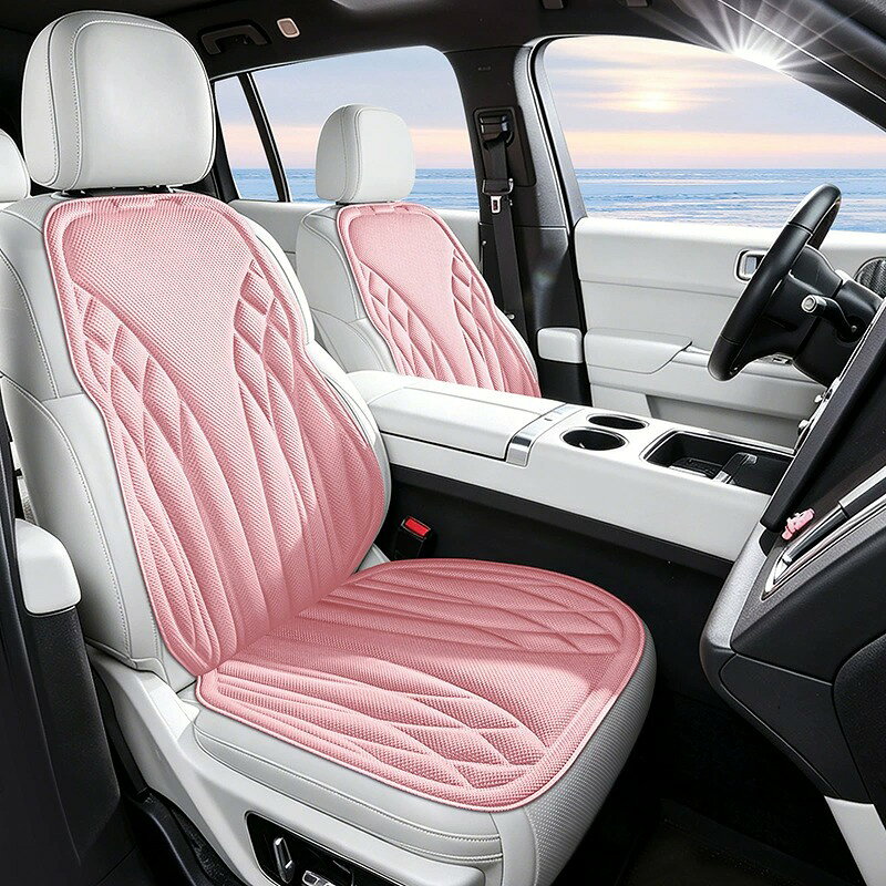 車用 シートカバー シートクッション FreeSize 座布団 カー用品 内装パーツ/カークッション 通気性 耐久性 抗菌 保護 汚れ防止 カラー2 普通車 汎用 クッショ 脱とても簡単 2席分 運転席 助手席 軽自動車 かわいい 便利グッズ 車内用アクセサリー