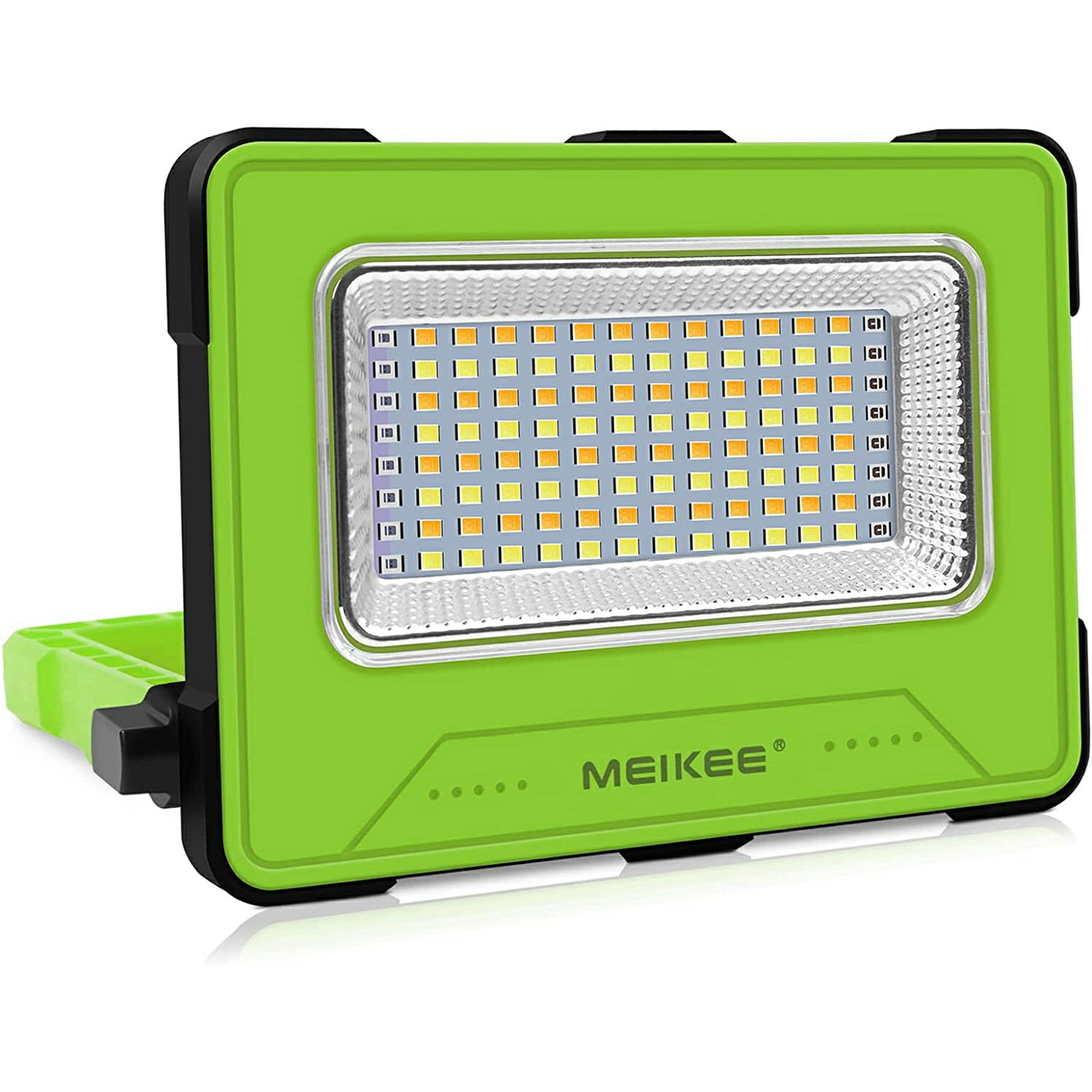 【7/1限定〜P10倍+最大1000円オフ！】MEIKEE 投光器 LED作業灯 充電式 LEDランタン 3200LM 高輝度 10000mAh キャンプライト 100w相当 防水防塵 USB充電 ソーラー充電 緊急時 4色切替 5段階調光 小型軽量 磁気設計 アウトドア 夜釣り 夜間作業 停電対応 防災照明のサムネイル