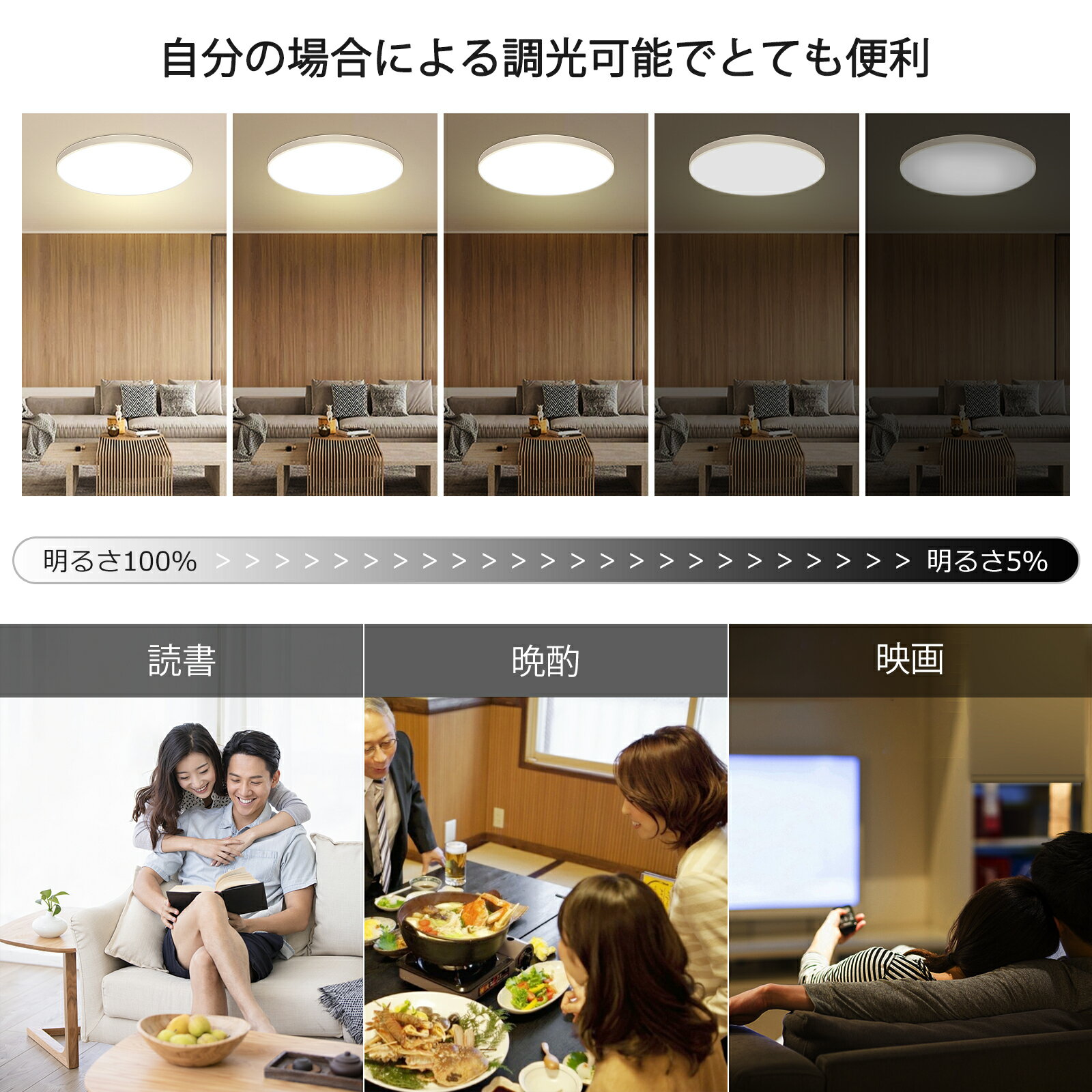 MEIKEE LED シーリングライト 8～10畳 45W 4500LM 天井照明 常夜灯 間接照明 φ38cm led 無段階調光調色 おしゃれ 薄型 明るい Ceiling Light シンプルデザイン リモコン 調色 調光 メモリ タイマー 省エネ 取り付け簡単 リビング 寝室 和室 台所 PSE 3