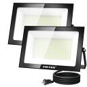 2個セット MEIKEE 100W LED投光器超薄型 作業灯 超高輝度 昼光色 6500K 省エネ IP66防水 5万時間点灯可能 省エネ 120°広角 明るい 看板灯 駐車場 ガレージ 体育館用 倉庫照明 ナイター 船舶 作業 夜間工事 屋内 屋外 ワークライト PSE