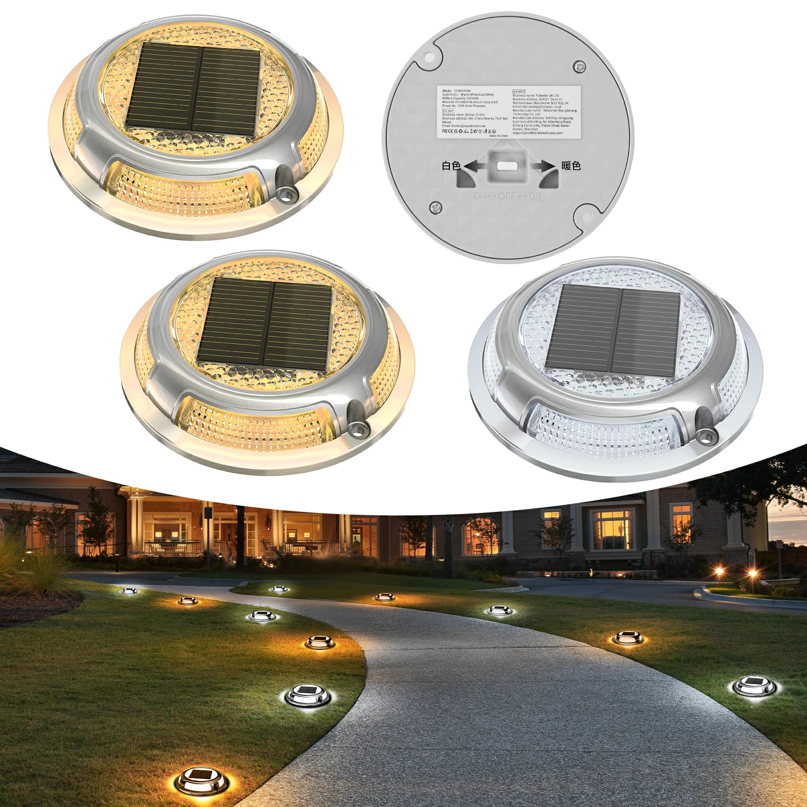 【10%OFF】【電気代0円】Quntis ガーデンライト 屋外 防水 LED ソーラーライト 4個セット 駐車場ライト..