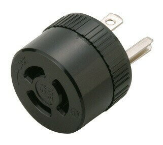 【公式】明工社 MH2986B 接地2P 15A 引掛転換アダプター（黒） 引掛転換アダプター 設備工事用配線器具