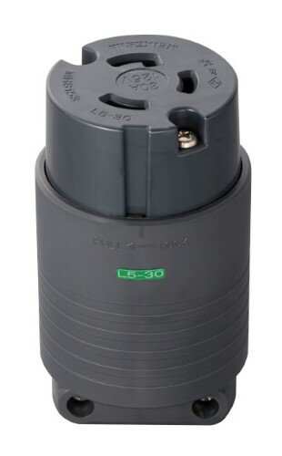 【公式】明工社 MH8153B 接地2P 30A引掛コネクターボデー 30A 125V （黒） （L5-30R 準拠） 定格30A.125V. 設備工事用配線器具