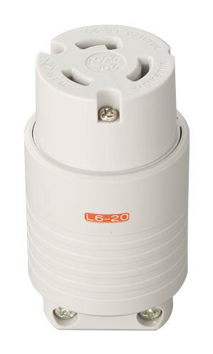 【公式】明工社 MH8172W 接地2P 20A引掛コネクターボデー 20A 250V （白） （L6-20R 準拠） 定格20A.250V. 設備工事用配線器具