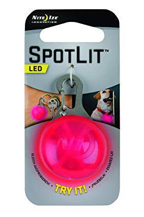 海外発送 Nite Ize SpotLit ピンク LEDライト 犬の首輪