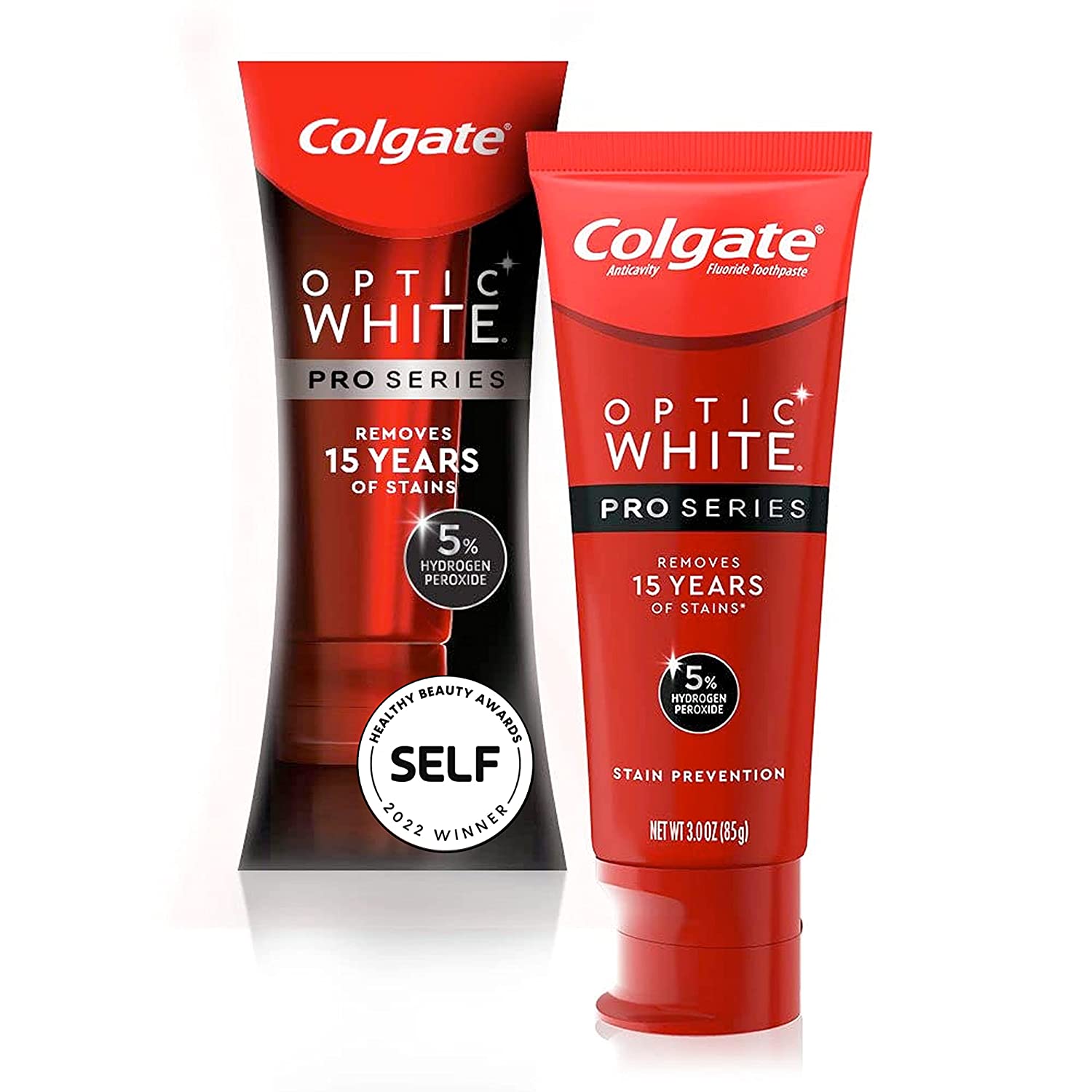 Colgate Optic White Pro Stain Prevention コルゲート オプティックホワイト プロシリーズ ホワイトニング トゥースペースト 5％過酸化水素 ステインプリベンション 85g 1本 / 2本 / 3本【海…