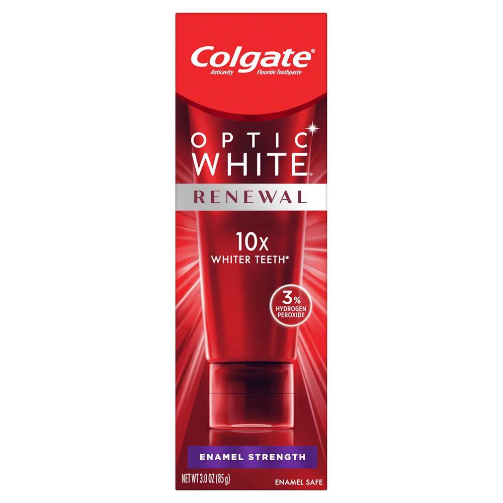 Colgate 新品だが箱なし オプティックホワイトリニューアル歯のホワイトニング歯磨き粉 エナメル強度 85g 1本 【海外配送】