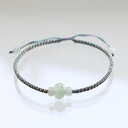 シルク紐 翡翠ブレスレット【3 stones bracelet】jd_br1095