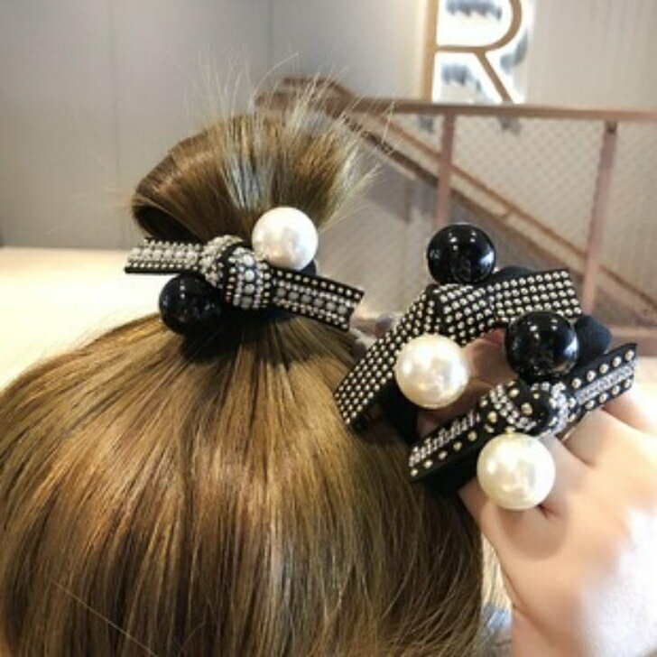 メイプラス ヘアゴム 【 マラソン期間 最大25%OFFクーポン配布中】レディースアクセサリー ヘアアクセサリー 韓国アクセサリー ヘアゴム アクセサリー ラインストーンりぼん りぼん 美しい エレガント デザイン