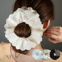 【期間限定 最大35%OFFクーポン有】 シュシュ ヘアアクセサリー シュシュ ボリューム ハート リボン柄 シュシュ レースシュシュ 大人 軽い ボリューム ...
