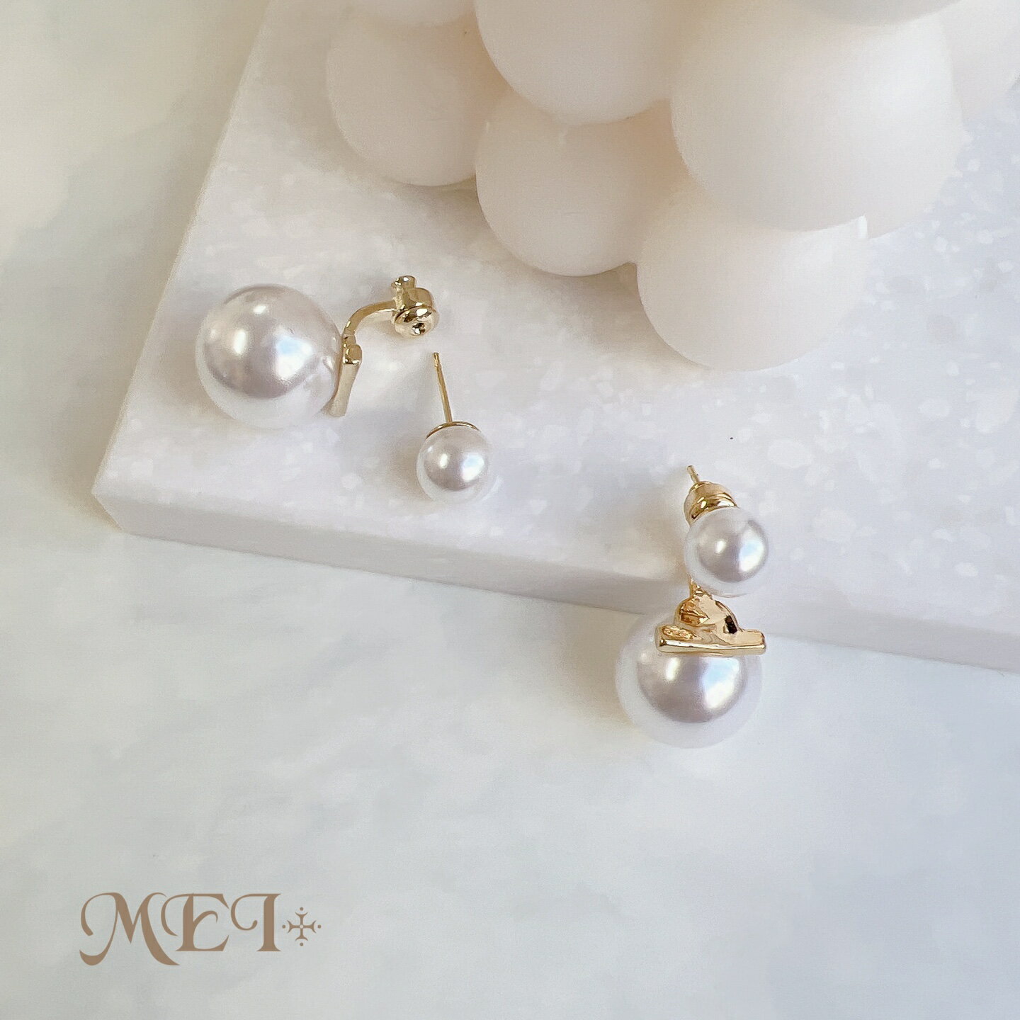 【お買い物マラソン 最大20%OFF 全品7%クーポン配布中】 ツインパールピアス ド 2連 大人 上品 エレガント シンプル フェミニン 結婚式 お呼ばれ パーティー 二次会 高見え 映えのサムネイル