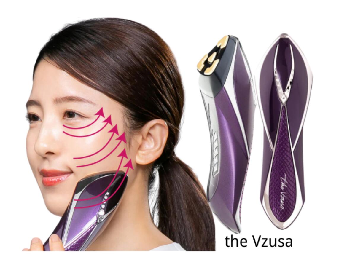 【正規品】美顔器The Vzusa - メデューサ Royal Purple / Cypress Green 美顔器 表情筋 ほうれい線 むくみ くすみ 筋膜リリース フェイスライン クマ 目元ケア リフトアップ フェイスライン コリほぐし EMS LED イオン導出 振動 温熱美顔器 1台多役 プレゼント
