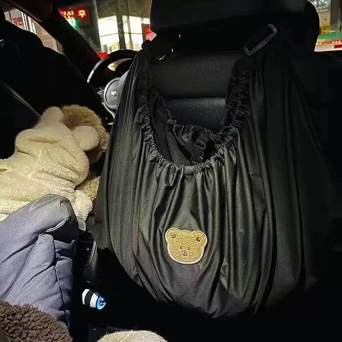 ベビーカーアンダーバッグ 大容量 バギーバッグ 収納バッグ ベビーカー バッグ ベビーカー小物入れ ストローラー用 マザーズバッグ ブラック/ベージュ収納ポケット バック 撥水 赤ちゃん ベビー 便利 可愛い バギーバッグ ポーチ 刺繍 くま