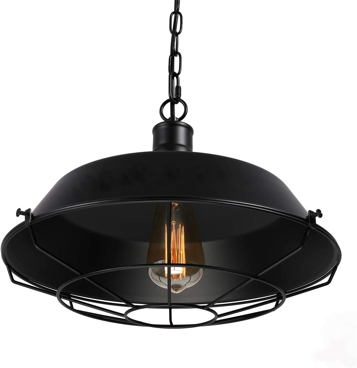 【500円OFFクーポン券付き】 インダストリアル ペンダントライト 鉄製 アンティーク 天井照明 おしゃれ ペンダント ランプ 室内シーリング おしゃれ 天井 E26金口 110V レトロ風 1灯 ブラック