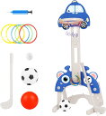【100円OFFクーポン付】バスケットゴール 室内 子供用 4in1 Cyfie バスケットボール サッカー ゴルフ輪投げ バスケゴール 高調節可 ミニバスケッ...
